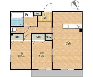 （仮称）大蔵司2丁目共同住宅 間取り