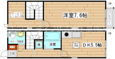 グランドワークス上牧 間取り図