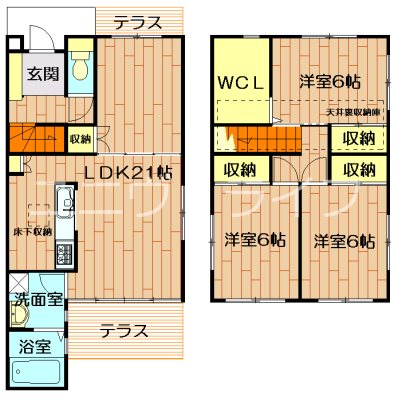 名神町服部貸家 間取り