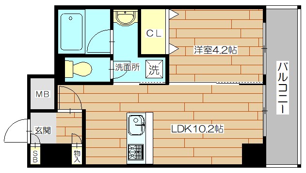 山崎マンション16高槻芥川 間取り図