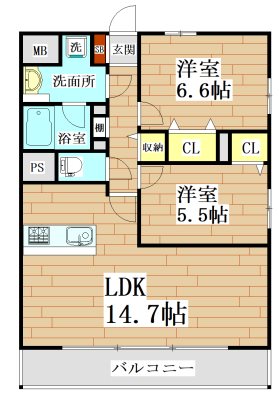 ネオコート上土室 間取り図