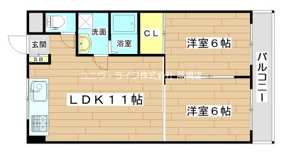 パレ若松 間取り