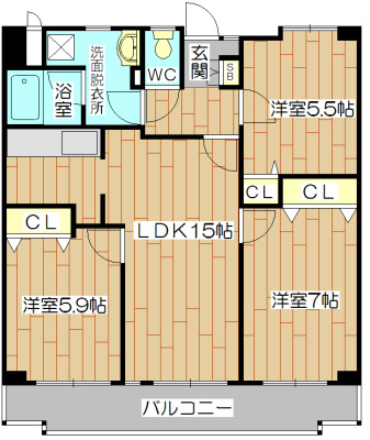 モナヴェイル 間取り図