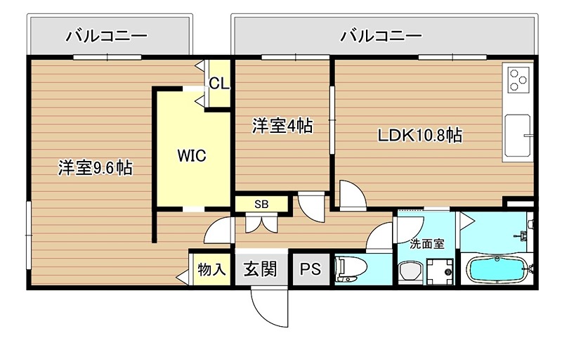 ハイツ大手町Ⅱ 間取り