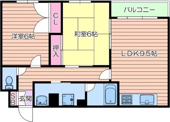 バッハレジデンス高槻Ⅰ 間取り