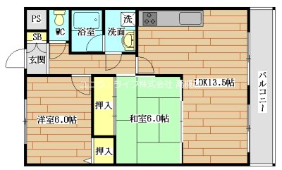 ニューハイツ 202号室 間取り