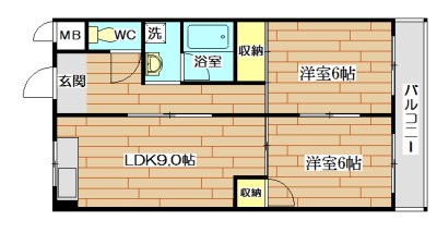 レジデントヒラノ 間取り図