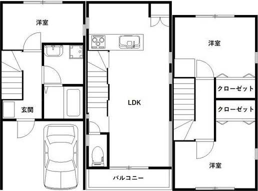 高槻市淀の原町貸家 間取り