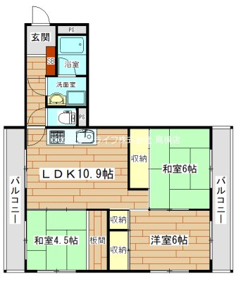 ハイツ大手町Ⅱ 間取り