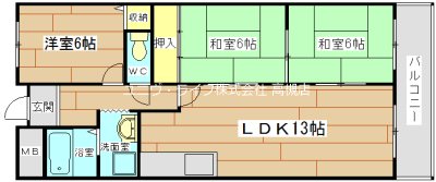 ネオドムール高槻 間取り図