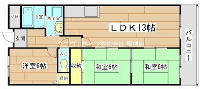 ネオドムール高槻 間取り図