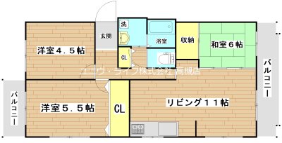 ジェイコート高槻桜ケ丘 間取り図