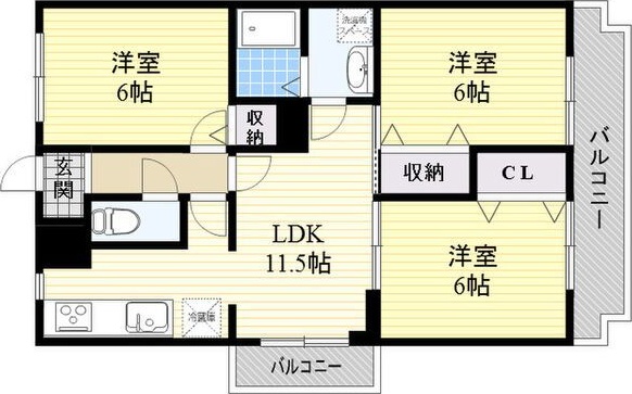 SUNハイム城南 間取り図