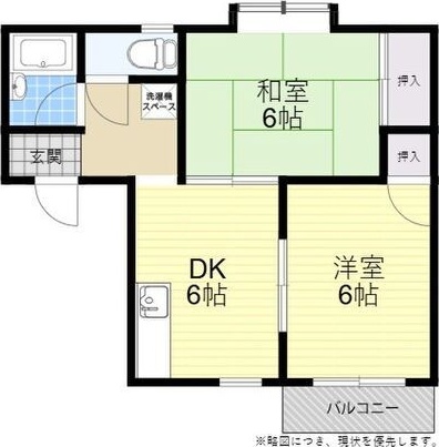 奥田ハイツA棟 間取り図