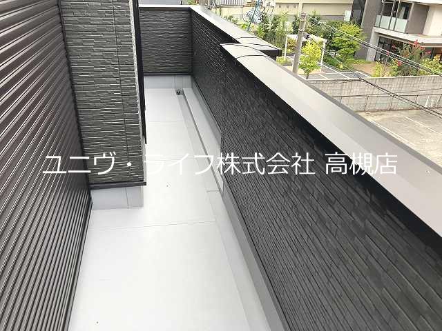 【新築】高槻市松原町戸建 ベランダ