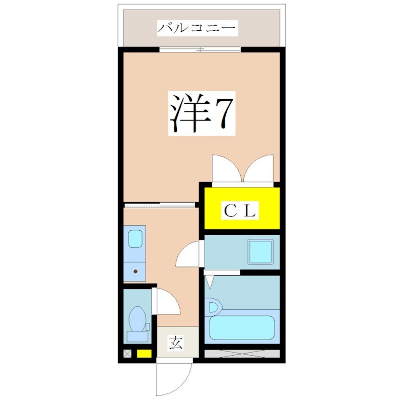 パーソネージュ冷水Ａ 間取り