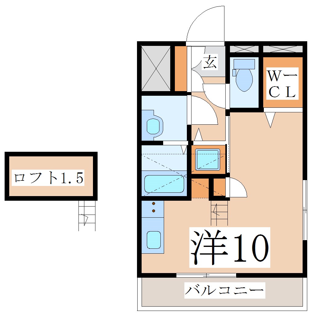 カナン中央町B館 間取り