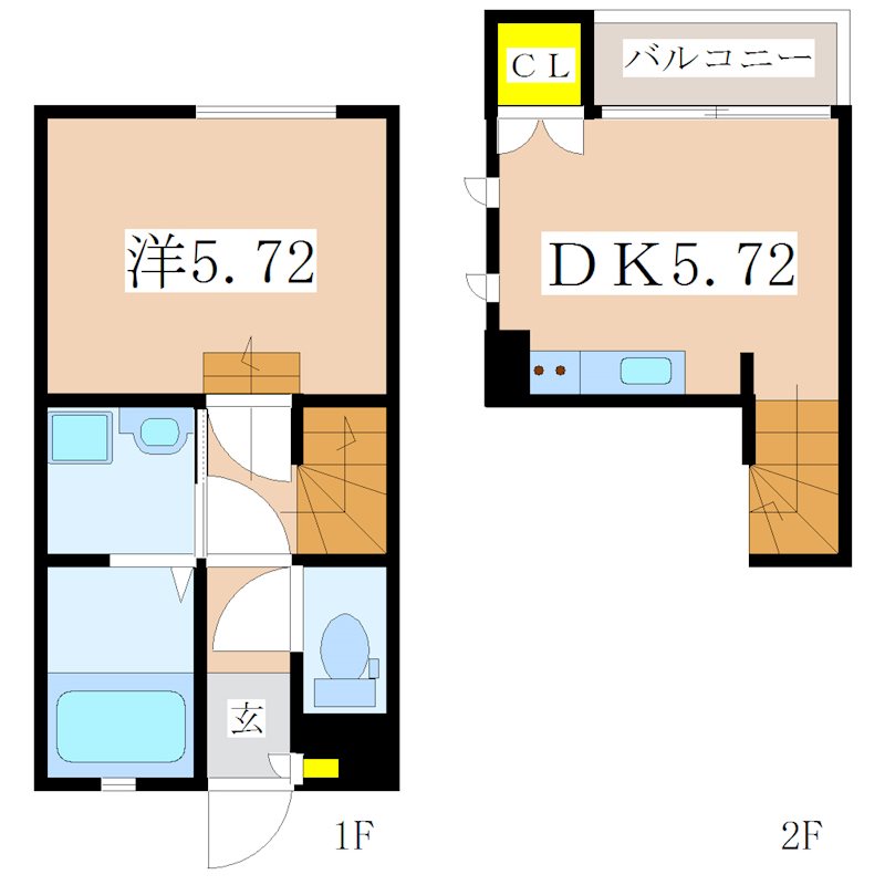 Sereo楠元B棟  間取り