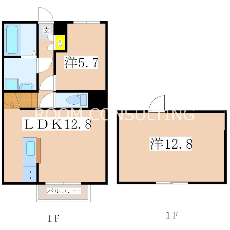 Sereo楠元A棟 間取り