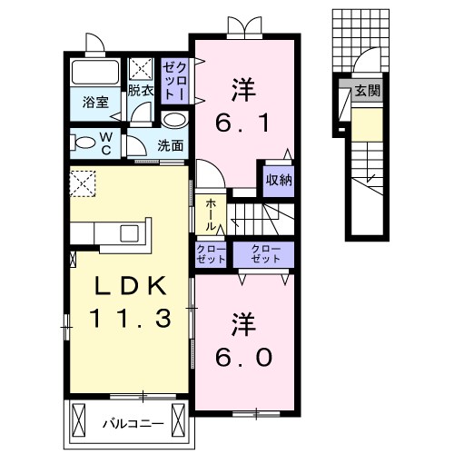 鹿児島県鹿児島市岡之原町107-7 間取り