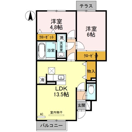 鹿児島県鹿児島市川上町615-102 間取り