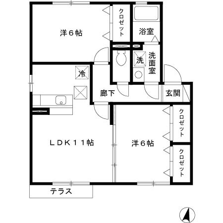 鹿児島県鹿児島市吉野４丁目55-2 間取り
