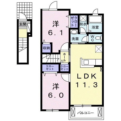 鹿児島県日置市東市来町湯田2686 間取り