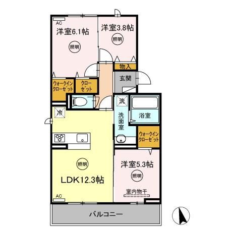 鹿児島県鹿児島市上荒田町57-3 間取り