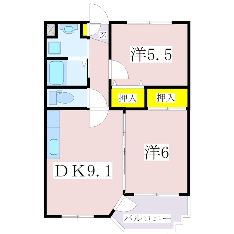 鹿児島県鹿児島市坂之上６丁目25-26 間取り