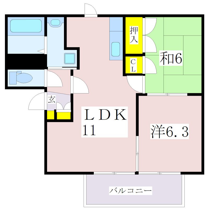 鹿児島県鹿児島市東谷山４丁目26-6 間取り