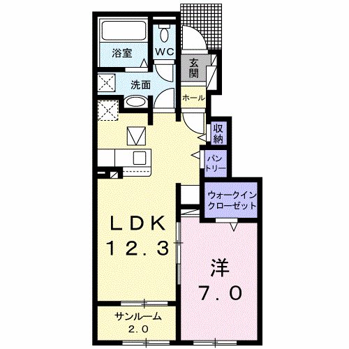 鹿児島県指宿市大牟礼２丁目34-23 間取り