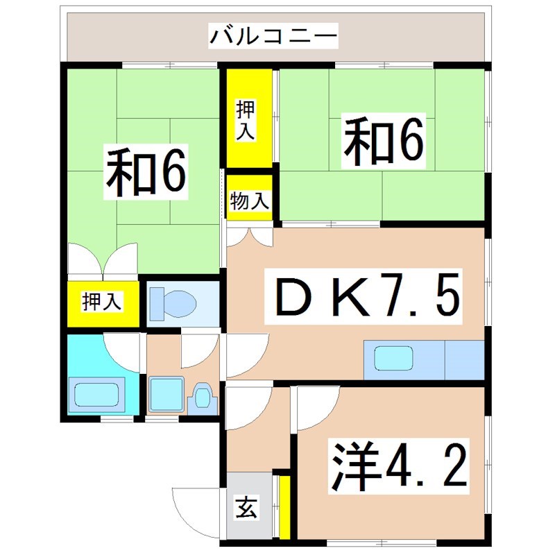 ロイヤルハイツマル勘 間取り