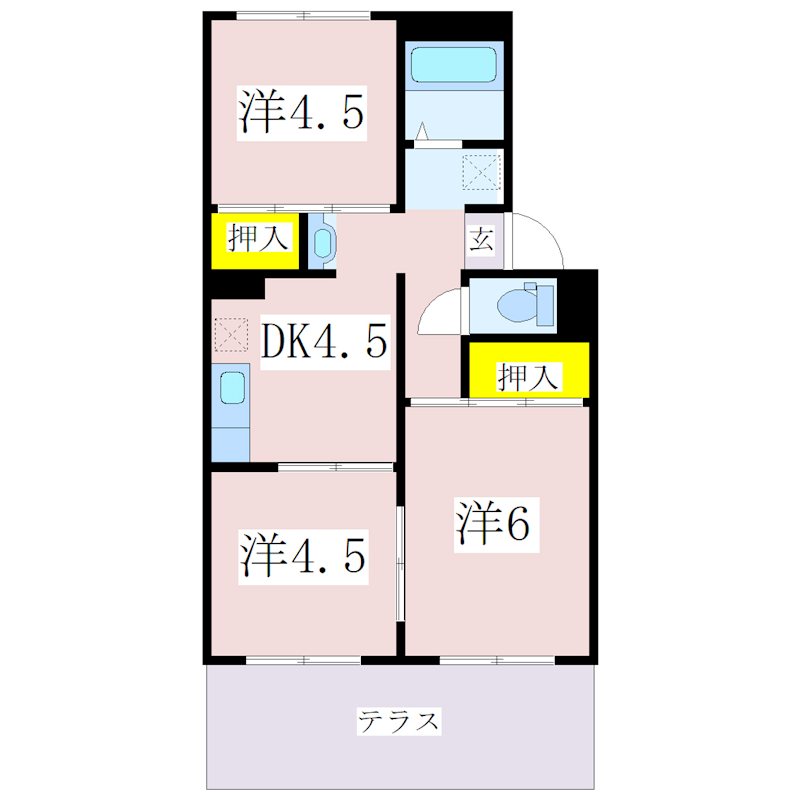 鹿児島県鹿児島市桜ヶ丘６丁目39-1 間取り
