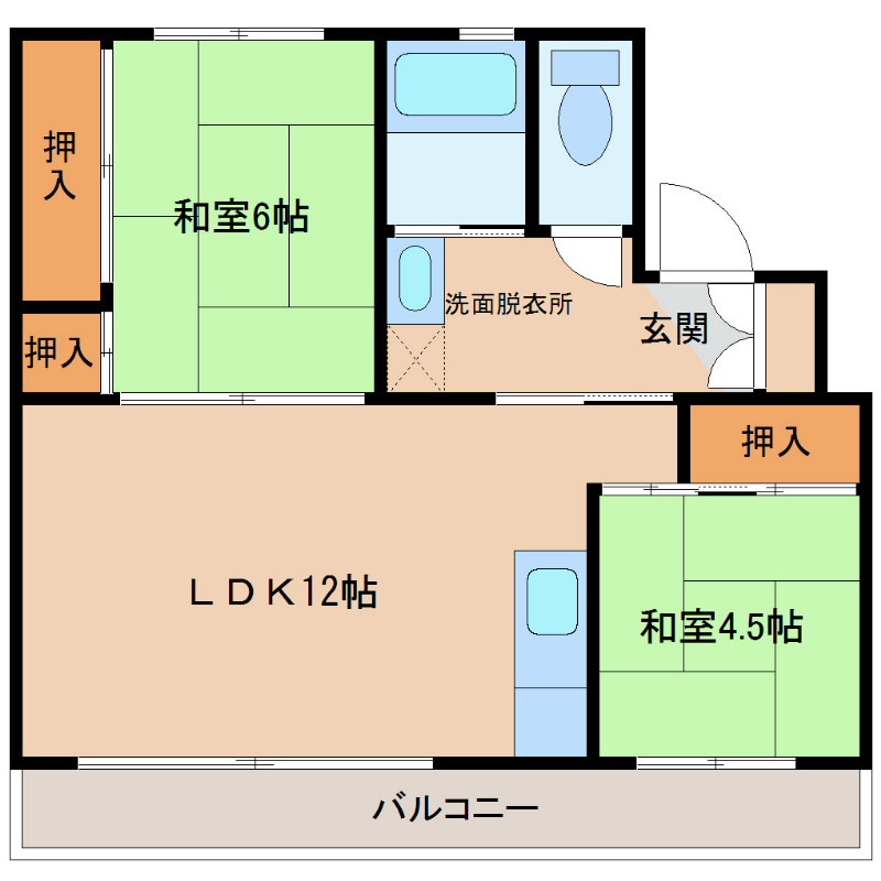ファミール・烏帽子1号棟 間取り