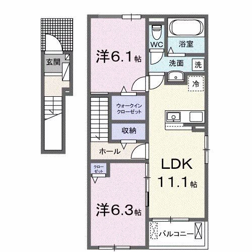 鹿児島県指宿市大牟礼５丁目11番7号 間取り