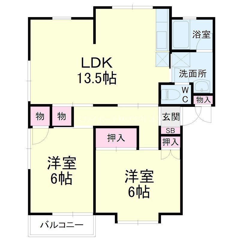 ハイツグリーンＢ 102号室 間取り