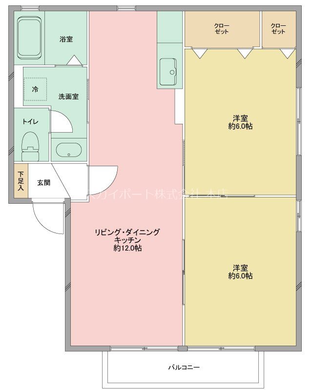 セジュールロッシュ 201号室 間取り