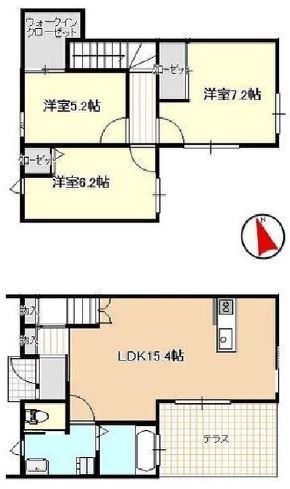 ルーラルハウス B号室 間取り