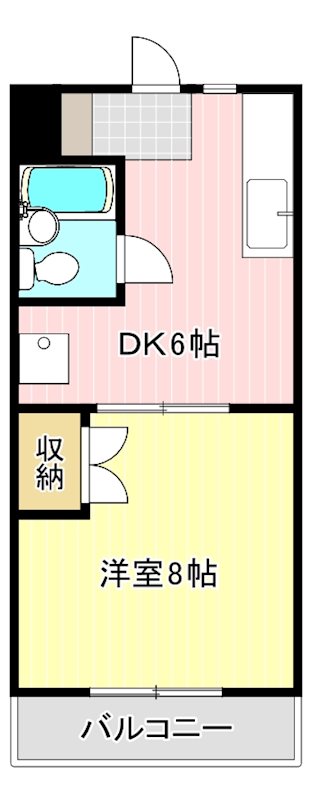 アプローズShimazu 208号室 間取り