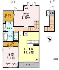 Arpege A 202号室 間取り