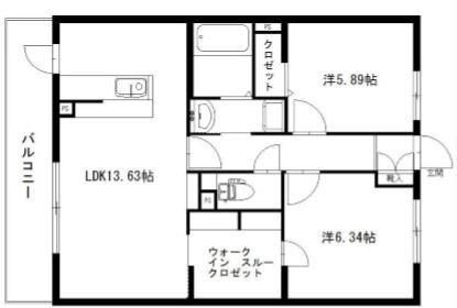 DUNE 401号室 間取り
