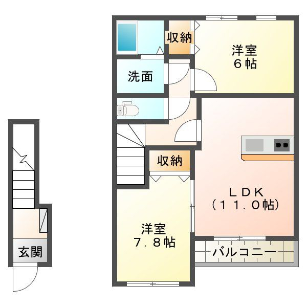 フェリーチェＫ・Ｓ・Ｋ 間取り