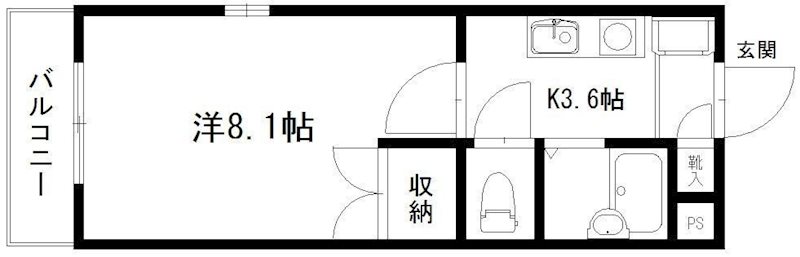 スターターハウス 101号室 間取り