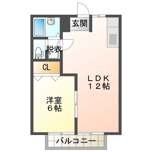 ハイツカトレアB 201号室 間取り