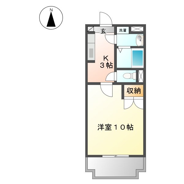 ForceⅠ 203号室 間取り
