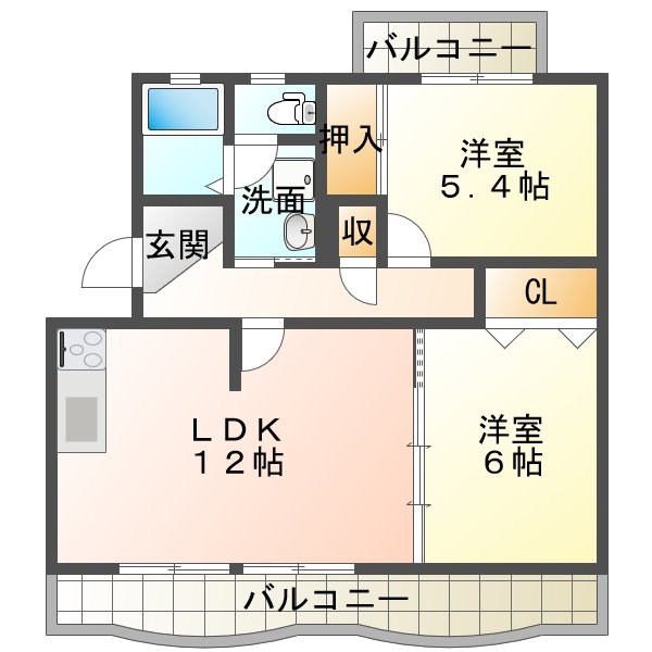 メゾン葵ヶ丘 403号室 間取り