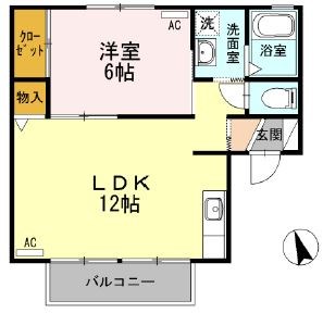 シルエーラ 202号室 間取り