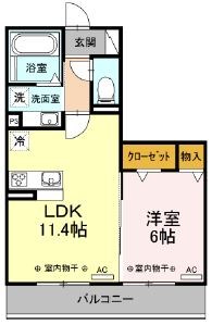 エクセル２１Ⅳ 203号室 間取り