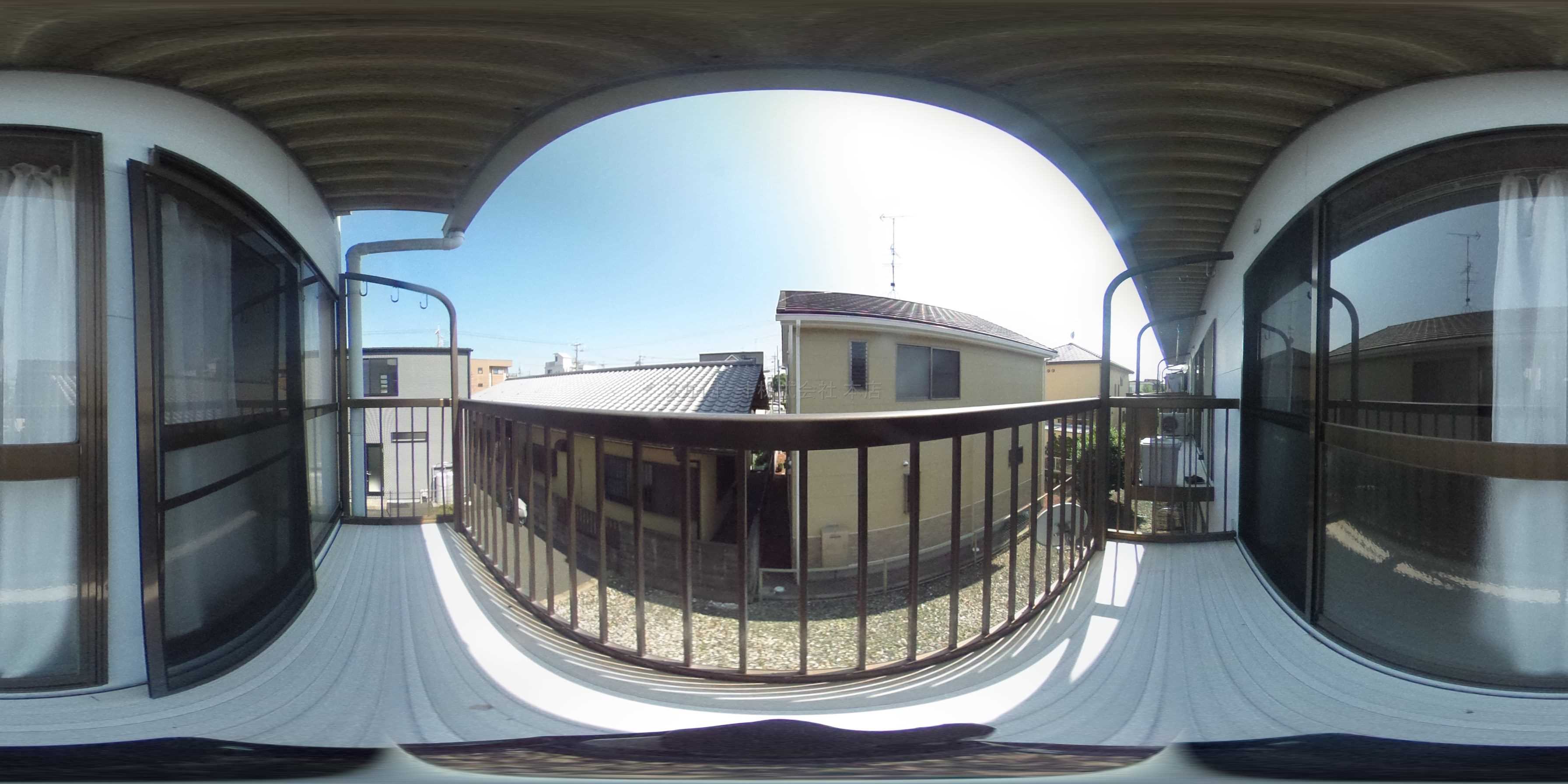 花島ハイツ ベランダ
