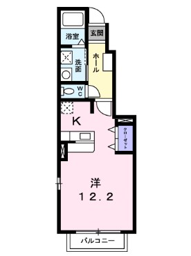 フォンテーヌＡ 105号室 間取り